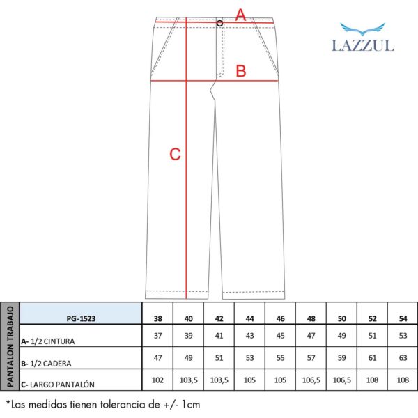 PG 1523 - PG-1523 Pantalón de trabajo básico LAZZUL